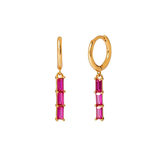 Fashion Favorite LILI Bar Oorbellen - Hot Pink/Gold