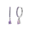 Fashion Favorite LELA Drop Oorbellen - Purple/Silver