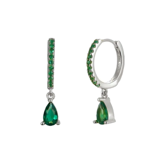 Fashion Favorite LELA Drop Oorbellen - Green/Silver