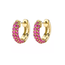 Fashion Favorite KIRA Oorringen - Gold/Pink | 925 Silver / Gold Plated