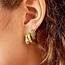 Fashion Favorite KIRA Oorringen - Gold/Green | 925 Silver / Gold Plated