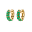 Fashion Favorite KIRA Oorringen - Gold/Green | 925 Silver / Gold Plated