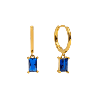 Fashion Favorite LOVI Square Oorbellen - Blue/Gold