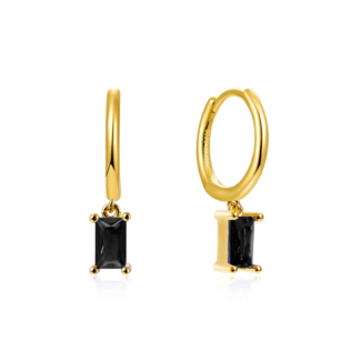 Fashion Favorite LOVI Square Oorbellen - Black/Gold