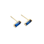 Fashion Favorite YOLA Stud Oorbellen - Blue/Gold | 925 Silver