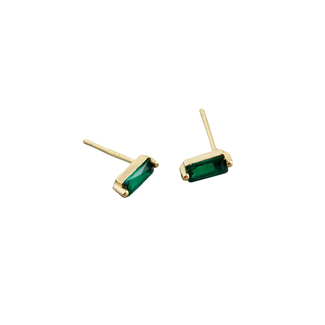 Fashion Favorite YOLA Stud Oorbellen - Green/Gold