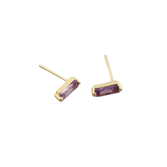 Fashion Favorite YOLA Stud Oorbellen - Purple/Gold