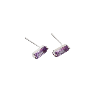 Fashion Favorite YOLA Stud Oorbellen - Purple/Silver