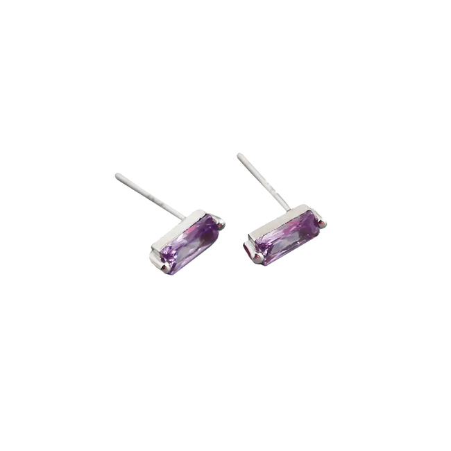 Fashion Favorite YOLA Stud Oorbellen - Purple/Silver | 925 Silver