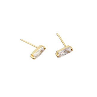 Fashion Favorite YOLA Stud Oorbellen - White/Gold