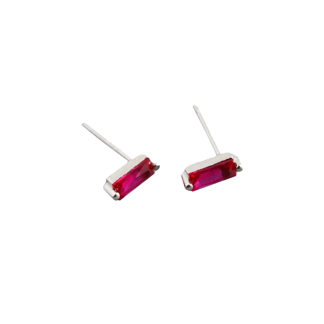 Fashion Favorite YOLA Stud Oorbellen - Pink/Silver | 925 Silver