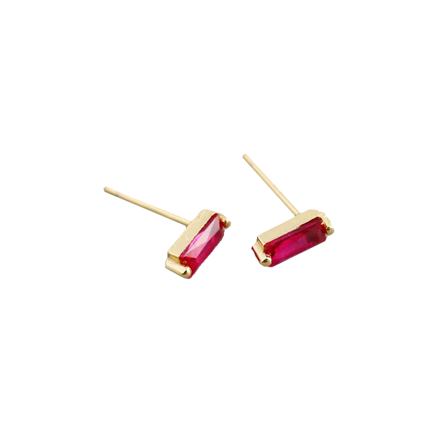 Fashion Favorite YOLA Stud Oorbellen - Pink/Gold | 925 Silver