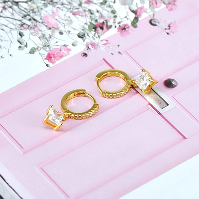 ILVY Oorbellen - Gold/Strass | 925 Silver