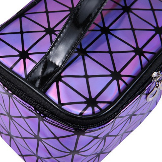 Toilettas Holo Geometric - Lichtblauw | 19,2 x 13 x 12,3 cm