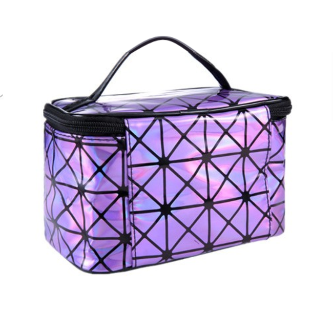 Toilettas Holo Geometric - Blauw | 19,2 x 13 x 12,3 cm