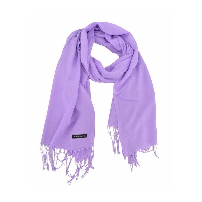 Fashion Favorite Pashmina Sjaal - Lila | Cashmere/Viscose | 180 x 70 cm