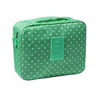 Fashion Favorite Travel 'Green Dot' Toilettas - Groen Stippen