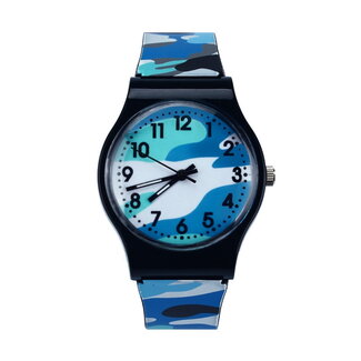 Fashion Favorite Army Kinderhorloge Blauw |  Camouflage/Leger