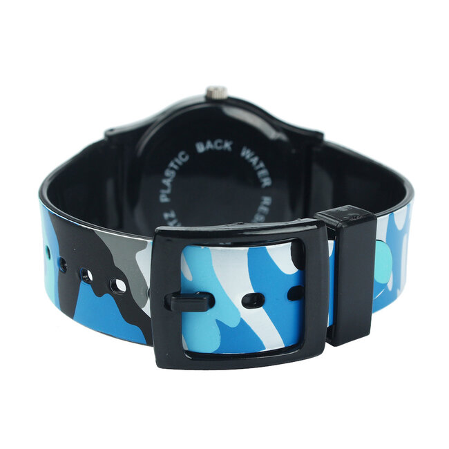 Army Kinderhorloge Blauw | Camouflage/Leger | Kunststof/Plastic