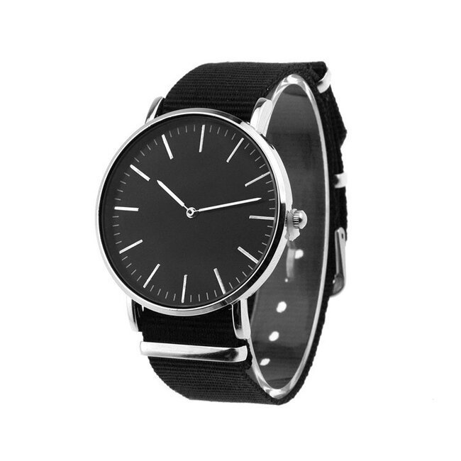 Fashion Favorite Dexx Black Horloge | Zwart | Nylon Band