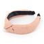 Ibiza Beach Haarband / Diadeem | Boho Knot Roze | Rotan Look