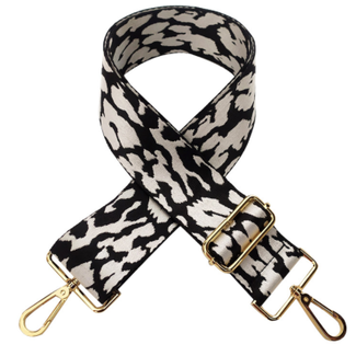 Fashion Favorite Bag Strap / Tas Riem Luipaard | Zwart/Wit