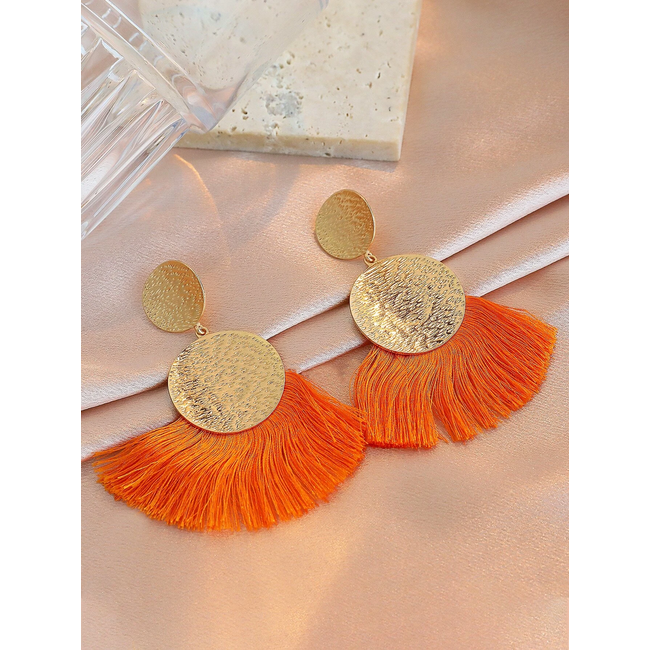 Luna Oorbellen | Oranje / Goud | Fashion Favorite