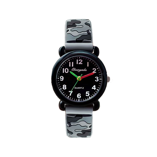 Fashion Favorite Army Kinderhorloge 3D - Grijs