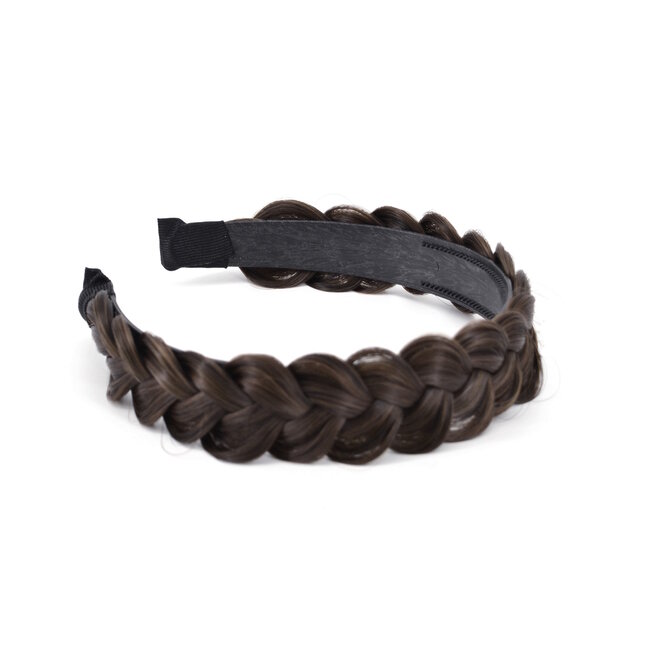 Vlecht Diadeem | Zwartbruin | Gevlochten Diadeem