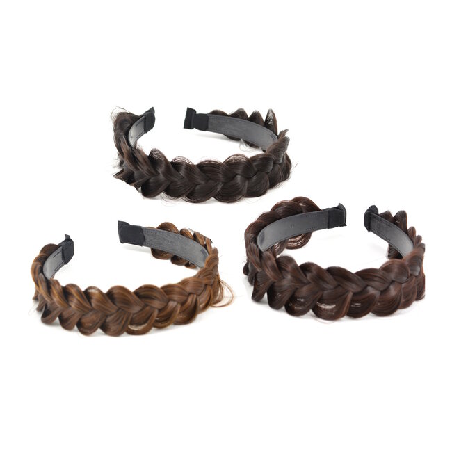 Vlecht Diadeem | Donkerbruin | Gevlochten Diadeem