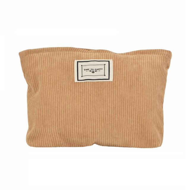 Fashion Favorite Toilettas Corduroy | Rib Camel | Make-Up Tas | Katoen/Polyester