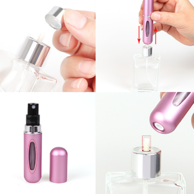 Navulbare Parfum Verstuiver - Roze | 5 ML | Fashion Favorite