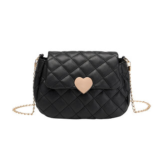 Fashion Favorite Schoudertas Heart | Zwart