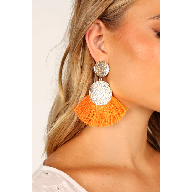 Luna Oorbellen | Oranje / Goud | Fashion Favorite