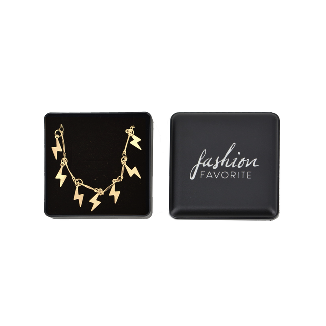 Enkelband Bliksem | Goudkleurig | Staal | 25 cm | Fashion Favorite