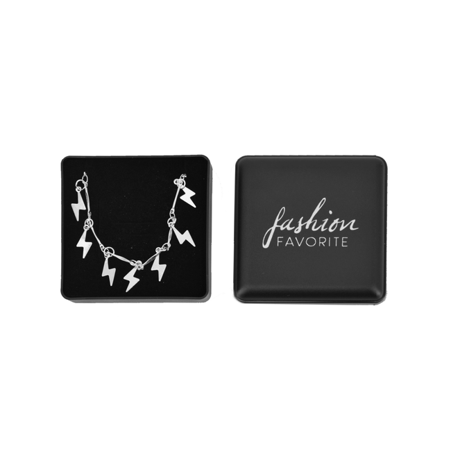 Enkelband Bliksem | Zilverkleurig | Staal | 25 cm | Fashion Favorite