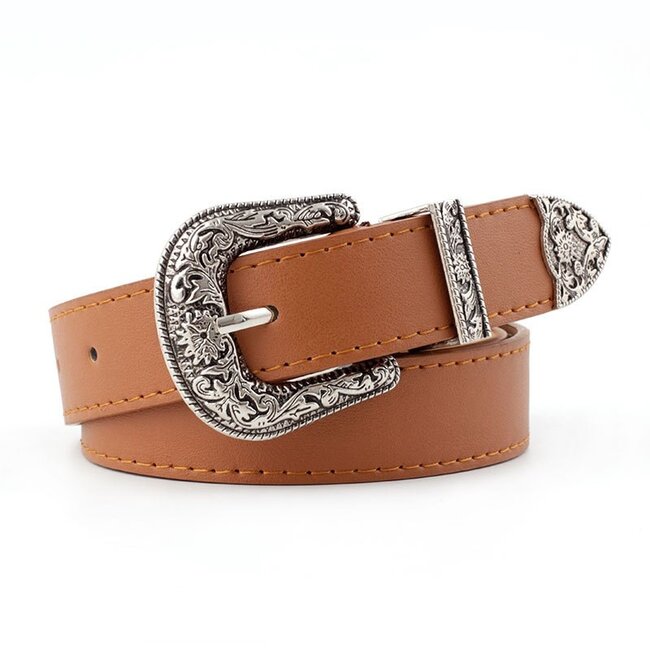 Fashion Favorite Western Riem | Bruin | 88 cm | Kunstleer