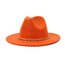 Fashion Favorite Fedora Hoed | Chain Oranje | Verstelbaar | Fashion Favorite