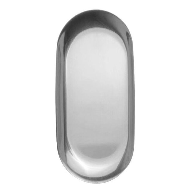 Sieraden Display / Schaal - Ovaal | Zilverkleurig Metaal | 18 x 8,5 x 1 cm | Fashion Favorite