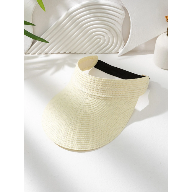 Zonneklep | Gevlochten Stro Creme | Fashion Favorite