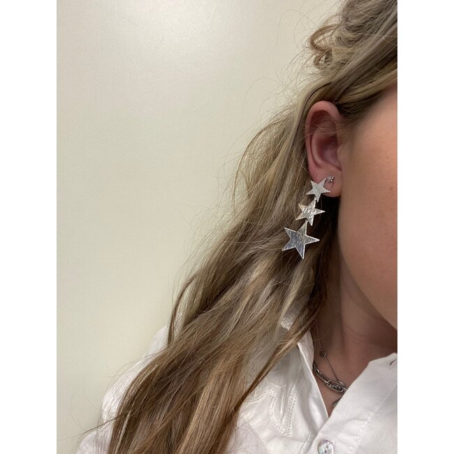 Three Star Oorbellen | Zilverkleurig | Fashion Favorite