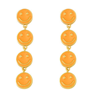 Fashion Favorite Smiley Oorbellen | Oranje