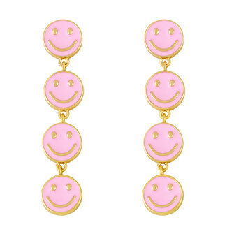 Fashion Favorite Smiley Oorbellen | Roze