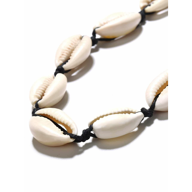 Choker Ketting Schelp | Zwart/Creme | Fashion Favorite