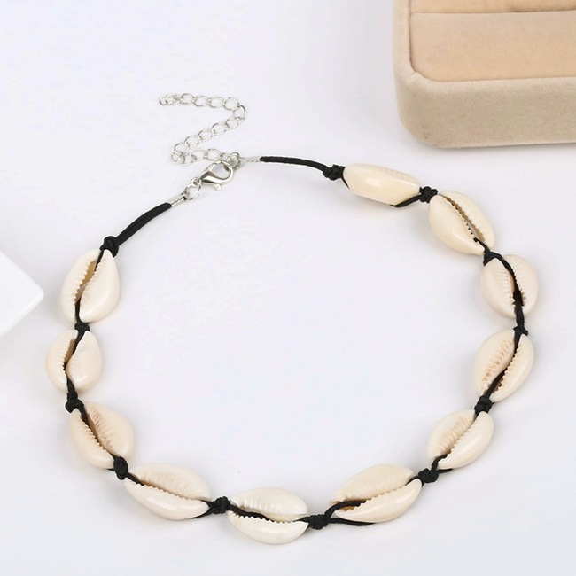 Choker Ketting Schelp | Zwart/Creme | Fashion Favorite