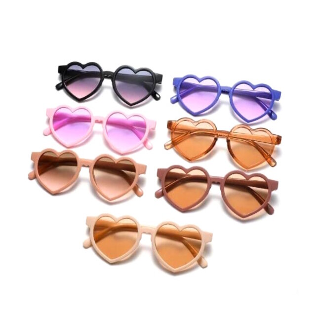 Kinder Zonnebril Hart | Bruin / Champagne | Fashion Favorite