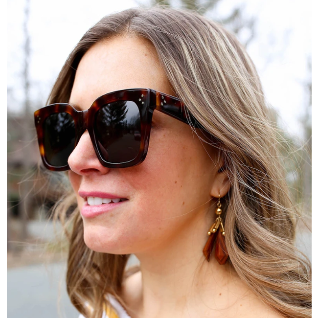 Sun Square Zonnebril | Flame Brown | Fashion Favorite