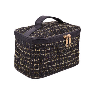 Fashion Favorite Toilettas / Make-up tas Tweed | Zwart