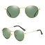 Fashion Favorite Retro Zonnebril Rond | Goud/Groen | Fashion Favorite