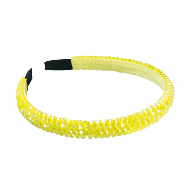 Fashion Favorite Summer Strass Diadeem | Geel | Kunststof / Polyester | Fashion Favorite